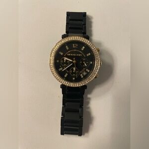 Michael Kors Black and Gold Women's Watch